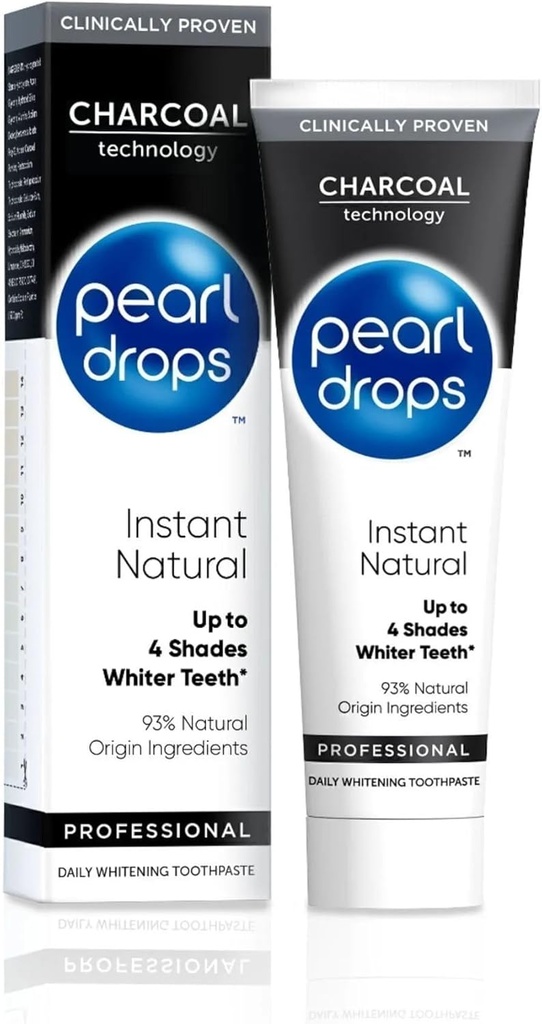 Pearl Drops Instant Φυσικό λευκό ενεργοποιημένο Charcol 75ml