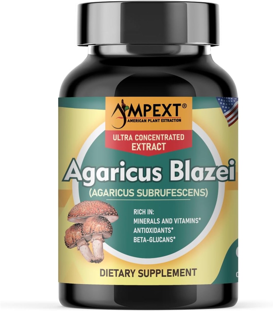 Agaricus Blazei Mushroom Extract - Ανοσοποιητική ενίσχυση, ισορροπημένα επίπεδα, προσαρμοσμένες ιδιότητες – 90 κάψουλες