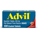 Advil Pain Reliever και Πυρετός Reducer, Παυσίπονο Relief Medicine με Ibuprofen 200mg για Πονοκέφαλο, Οσφυαλγία, Εμμηνόρροια Πόνος και Ανακουφιστικός Πόνου - 100 Επικαλυμμένα δισκία