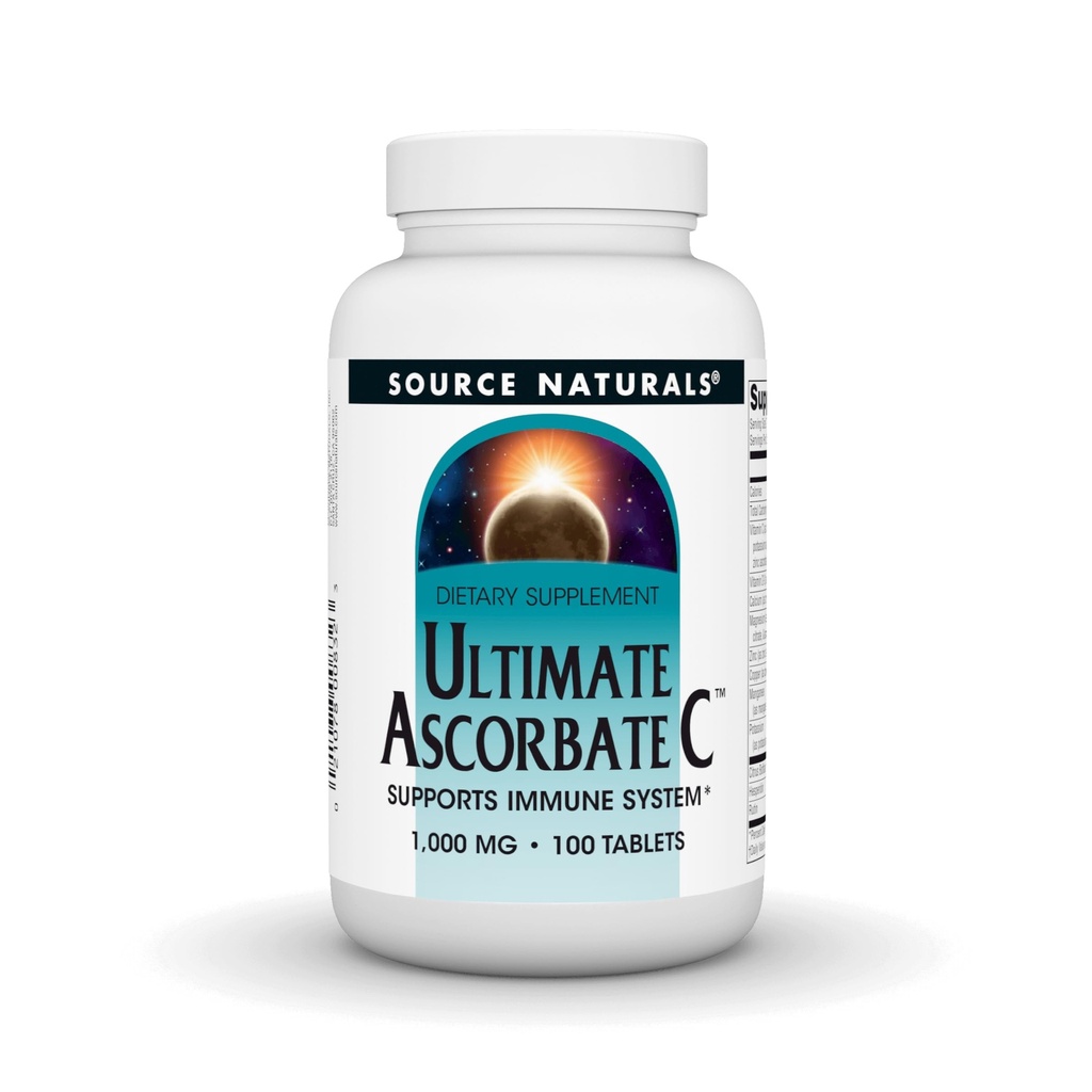 Source Naturals Ultimate Ascorbate C - Βιταμίνη C - 2000 mg Υποστηρίζει το ανοσοποιητικό σύστημα - 100 δισκία