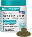 Kelp συμπλήρωμα για σκύλους - 16 oz Kelp κόκκων σκόνης με 5cc κουτάλι - Καλό για υγιή Thyroid λειτουργία, μείωση οδοντικής πλάκας, και την υγεία του δέρματος - Made in The USA