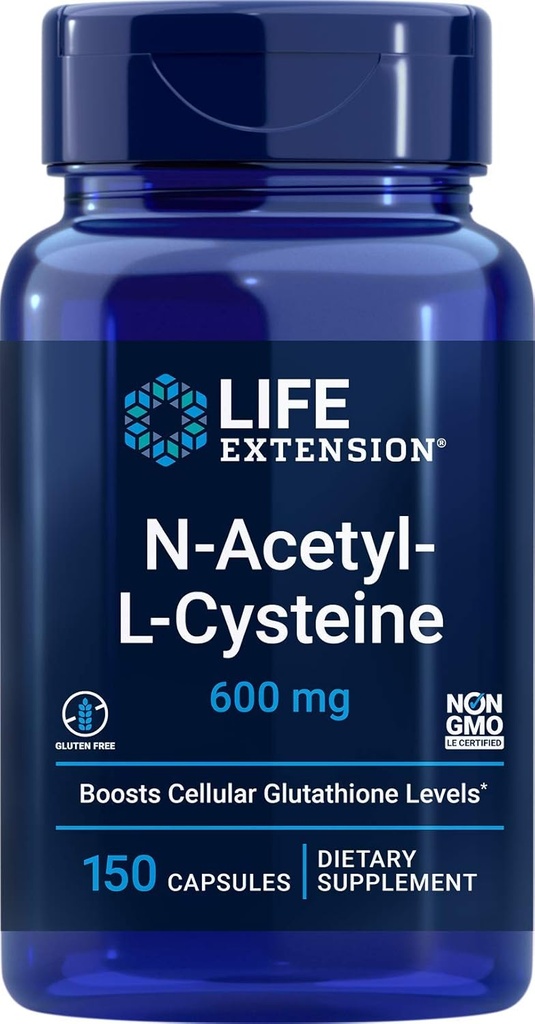 Επέκταση ζωής N- Acetyl- L- Cysteine (NAC) 600mg, 150 κάψουλες