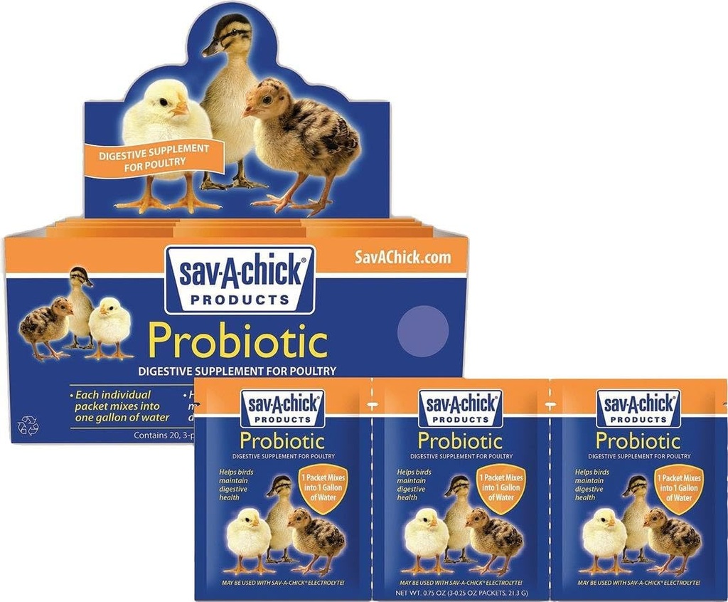 Sav-A-Chick Probiotic 3 πακέτα .17oz