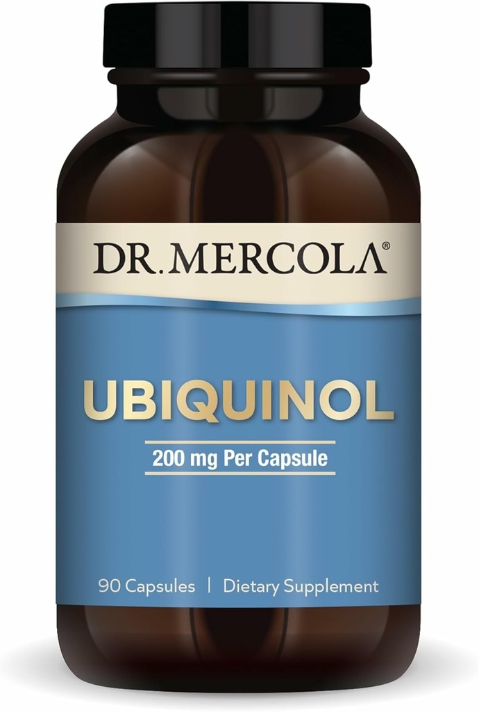 Δρ. Mercola Ubiquinol, 90 Σερβιέτες (90 κάψουλες), 200 mg ανά κάψουλα, συμπλήρωμα διατροφής, υποστηρίζει την παραγωγή ενέργειας, μη ΓΤΟ