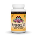 Source Naturals Resveratrol 200 mg για την καρδιά και υγιή γήρανση - 120 κάψουλες χορτοφάγων