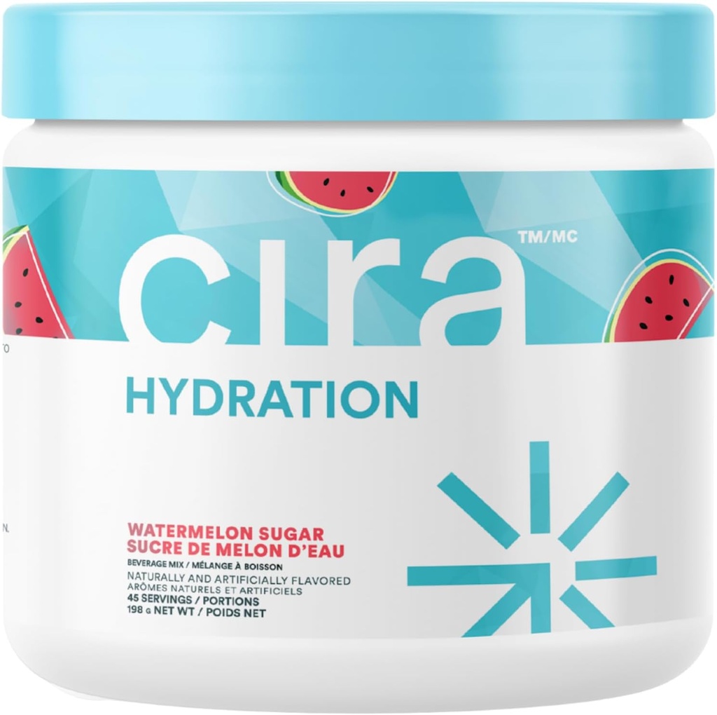 Cira Hydration Powder (45 Σερβιέτες) - Ηλεκτρολυτικό Μείγμα Ποτού με Αλάτι Ιμαλαΐων για Αφυδάτωση Ανακούφιση και Ανάκτηση - Ζάχαρη Καρπούζι