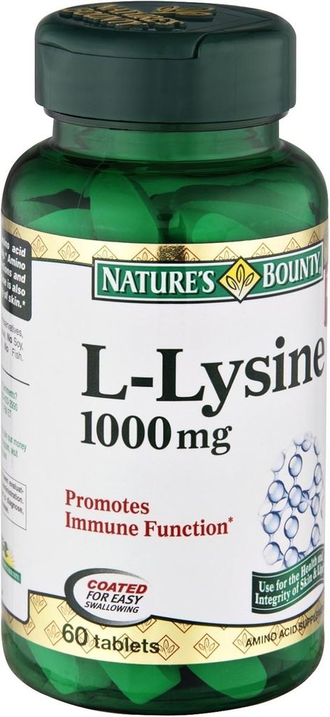 Nature's Bounty L- Lysine 1000 mg, 60 δισκία (πακέτο των 3)