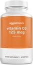 Βασικά - Βιταμίνη D3, 125 mcg, 60 Softgels (1 ανά μερίδα), Χωρίς γλουτένη