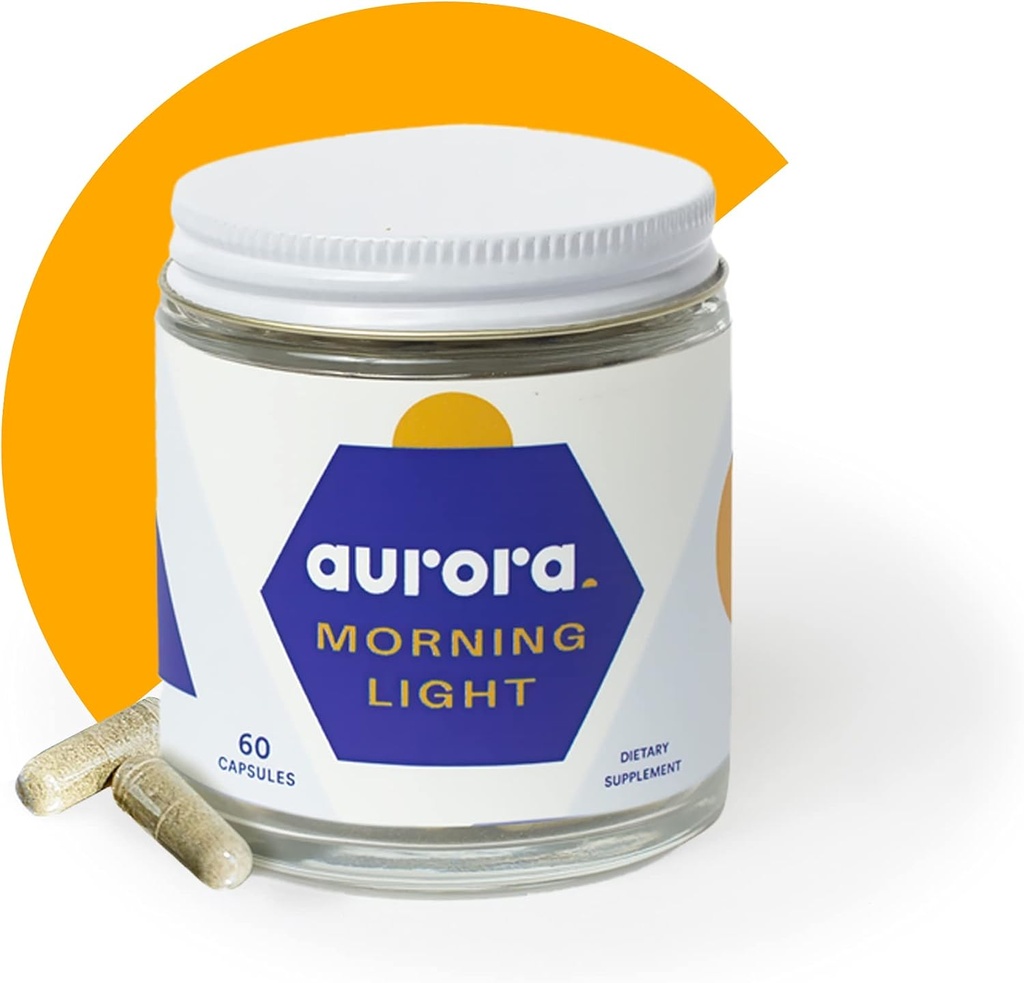 Πρωϊνό Φως, Παν Φυσικό Εγκέφαλο Booster, Ανοσοποιητικό Αναμνηστικό, και Συμπλήρωμα Ενέργειας, με Ashwagandha, Ιερό Βασίλειο, Maca Root, και Βιταμίνη B Complex, 60 κάψουλες - Aurora