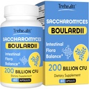 Saccharomyces Boulardii Probiotics 200 Δισεκατομμύρια CFUs, Κλινικά Σπουδασμένη Προβιοτική για γυναίκες & άνδρες Yeast για ενδοεντερική, έντερο, ανοσοκατασταλτική & επιληπτική υγεία, Οξύ ανθεκτικό & ράφι-σταθερό, 60 ημέρες προσφοράς