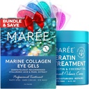 MAREE Complete Beauty Solution - Under Eye Gels & Hair Mask, Conditioner - Marine Collagen, Hyaluronic Acid, Coconut Oil & Keratin - μειώνει Puffy Eyes & Dark Circles, Hydrating Fine & Frizzy Hair