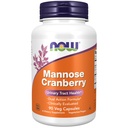 NOW Foods Supplements, Mannose Cranberry, Dual Action Formula*, Clinically Evaluated, Urinary Tract Health*, 90 Veg Capsules