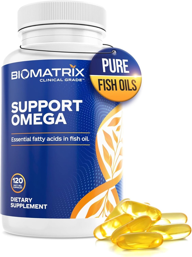 Υποστήριξη Omega (120 Gel κάψουλες) Ωμέγα 3 συμπλήρωμα ιχθυέλαιο - Καρδιαγγειακό, μυοσκελετική υποστήριξη