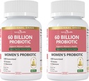 Probiotics and Prebiotics for Women pH Ισορροπία & Διήθηση - 60 Δισεκατομμύρια Κολπικά Προβιοτικά με Cranberry & D- Mannose για Ουλές, Ουρολοίμωξη, Ανοσοποιητική Υγεία, Vegan & Non-GMO 