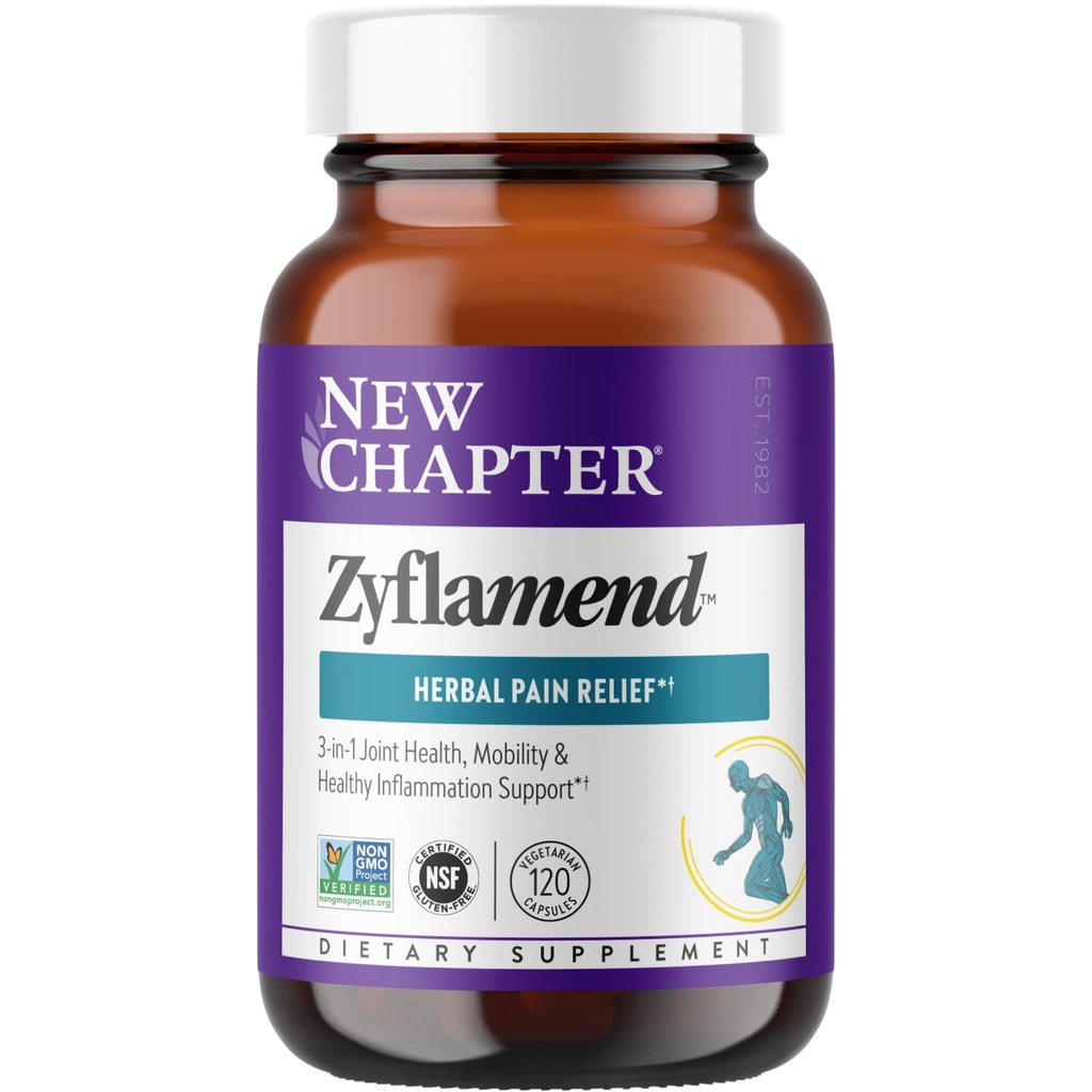 Νέο κεφάλαιο ZyflamendTM Multi-Herbal Pain Reliever+ Joint Supplement, 10-σε-1 Superfood Blend με Ginger & Turmeric για Υγιεινή Φλεγμονή Ανταπόκριση & Βοτανικό Πόνος Relief+, 120 Count