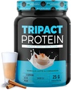 Nutrology TRIPACT Protein Powder - 7-in-1 Meal Replacement Shake with Grass Fed Whey Protein Powder, Pea, Rice, Greens for Muscle Recovery & Immunity, Vanilla Latte & Cinnamon Flavor, 20 Servings