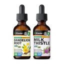 BIO KRAUTER Dandelion Tincture 2 Fl. Oz. & Milk Thistle Tincture 2 Fl. Oz.