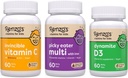 Renzo's Vitamins Immunity Builder Bundle - Vitamin C with Elderberry & Zinc for Immune Support, Picky Eater Kids Multivitamin, and Vitamin D3