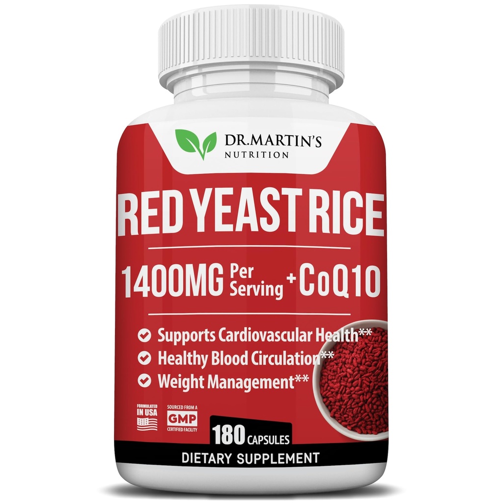 Red Yeast Rice Extract 1400mg Συμπλήρωμα 180 Count 