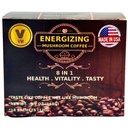 VM Energizing Mushroom Coffee-Reishi with Ginseng & Carbo Mix-Instant coffee.Natural Ganoderma With Instant Cafe.Dietary supplement.8-in-1 Mushroom Coffee.Mix coffee organic classic.Made in USA.(14)S