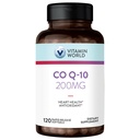 Vitamin World CoQ10 200 mg Softgels, Coenzyme Q10 συμπληρώματα για αντιοξειδωτική υποστήριξη, καρδιακή υγεία & παραγωγή ενέργειας, χωρίς γλουτένη, 120 Softgels ταχείας απελευθέρωσης