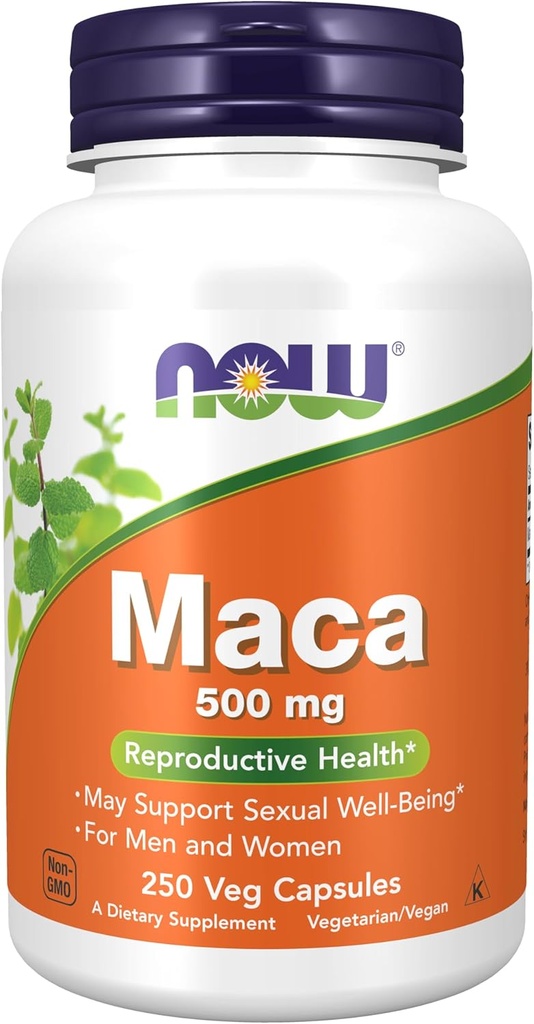 NOW Τρόφιμα κάψουλες Maca, 500 mg, 250 Count (πακέτο του 1)