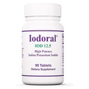 Optimox Iodoral 12, 5 mg συμπλήρωμα - συμπλήρωμα ιωδίου, Θυρεοειδής Υποστήριξη για Γυναίκες και Άνδρες, Χάπια Λύσης Λούγκολ, Ιωδιούχα Δισκία Κάλιου, Καθημερινή Ορυκτό Σύμπλεγμα - 90 Μέτρα