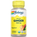 SOLARAY Organic Ginger 1080 mg - Βιολογικά Συμπληρώματα Ginger - Ανακουφίζει Ναυτία και Έμετος που σχετίζονται με την αδιαθεσία κίνησης, υποστηρίζει κοινή υγεία - Vegan, μη υπνηλία, 60 ημερών εγγύηση, 50 υπηρεσίες