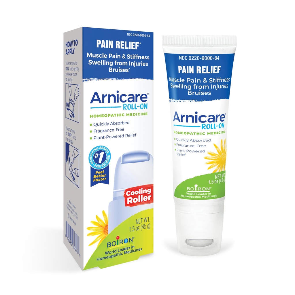 Boiron Arnicare Roll-On for Relief of Joint Pain, Muscle Pain, Muscle Soreness, and Speaking from Mulises or Injury - Ψύξη Metal Roller and Fragrance-Free - 1,5 oz