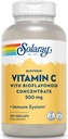 SOLARAY Buffered Vitamin C 500mg - με Bioflavonoids, Rose HIPS και Acerola Cherry - Συμπλήρωμα Ανοσολογικής Υποστήριξης - Εύκολη στο Digest, Vegan, Εργαστήριο Επαληθευμένο, 60-Ημέρες Εγγύηση - 250 Μερίδες, 250 VegCaps