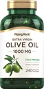 Piping Rock Olive Oil Softgel Capsules | 1000mg | 240 Pills | Organic Extra Virgin Cold Pressed Supplement | Non-GMO, Gluten Free Formula