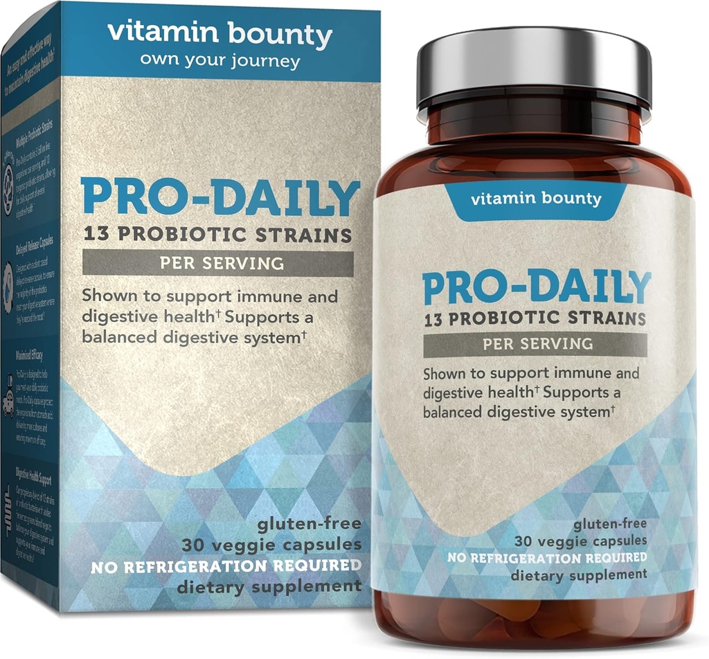 Βιταμίνη Bounty Pro-Daily Probiotic 5 Δισεκατομμύρια CFU - 13 Strains with Lactobacillus Acidophilus & Bifidobacterium for Digestive Health - Probiotics for Men & Women Gut Health support