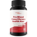 Pro Cinna Chroma αίματος υγεία Max - Φυσική υποστήριξη της υγείας του αίματος με κανέλα, κουρκουμά, βερβερίνη, βιταμίνη D, βιταμίνη C, ψευδάργυρος & More - Προώθηση ισορροπημένη υγεία του αίματος & βελτιωμένη ροή του αίματος