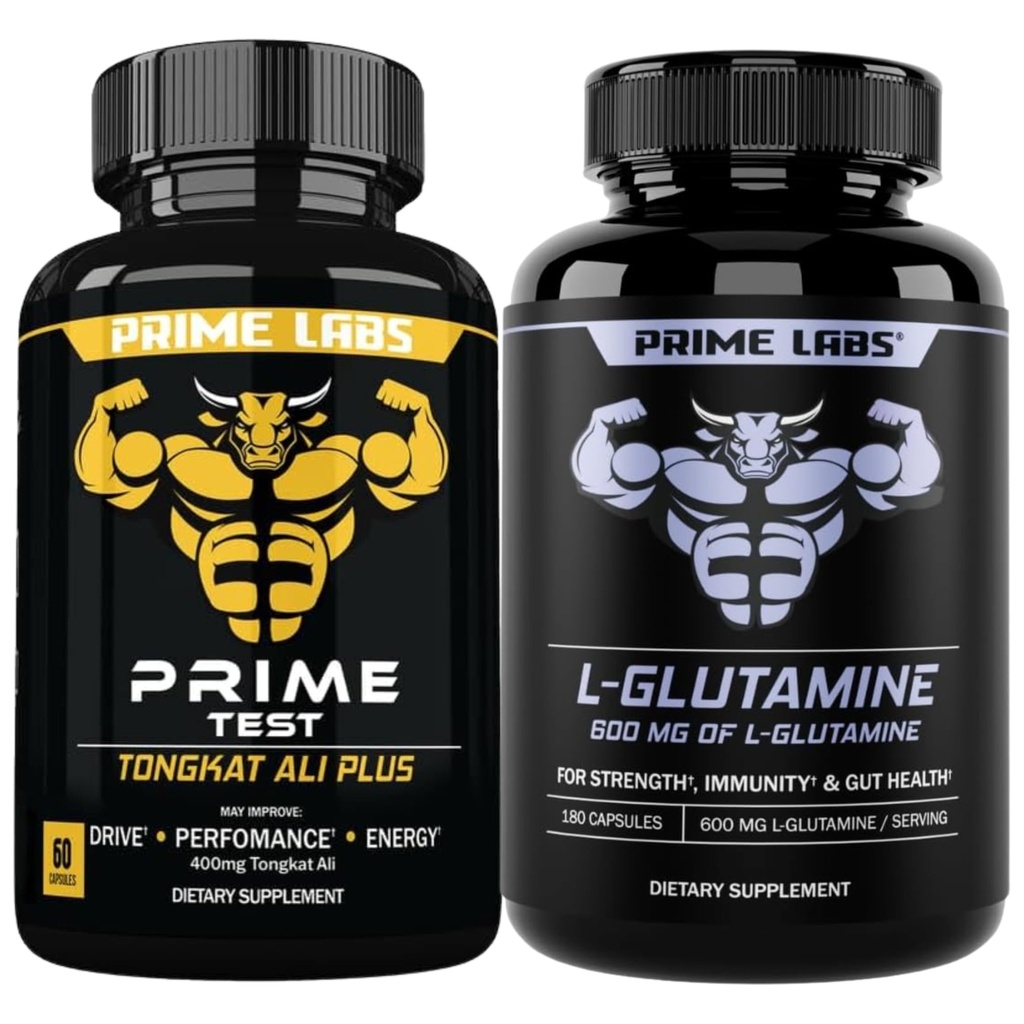 Prime Labs Tongkat Ali Plus (60 ct) + L Γλουταμίνη (180 ct)
