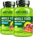 NATURELO Teen Multivitamin - Whole Food Multivitamin for Teenage Boys - Minerals Supplement for Active Kids - with Plant Extracts - Non-GMO - Vegan & Vegetarian - 60 Κάψουλες (Pack of 2)