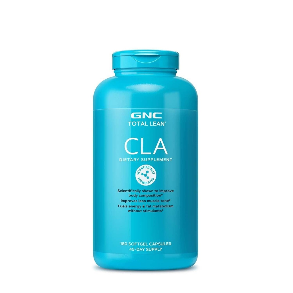 GNC Total Lean CLA, Βελτίωση της σύνθεσης του σώματος & Lean μυϊκός τόνος, Καύσιμα Λιπαρά Μεταβολισμός & Ενέργεια Χωρίς διεγερτικά, Χωρίς γλουτένη, 180 Softgels