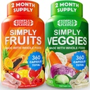 Απλά Nature's Pledge -Packed with 42 Different Fruits & Vegets - Made with Whole Food Superfoods - with Aloe Vera – 100% Soy Free -2 Month Supply- 180 Count (Pack of 2)