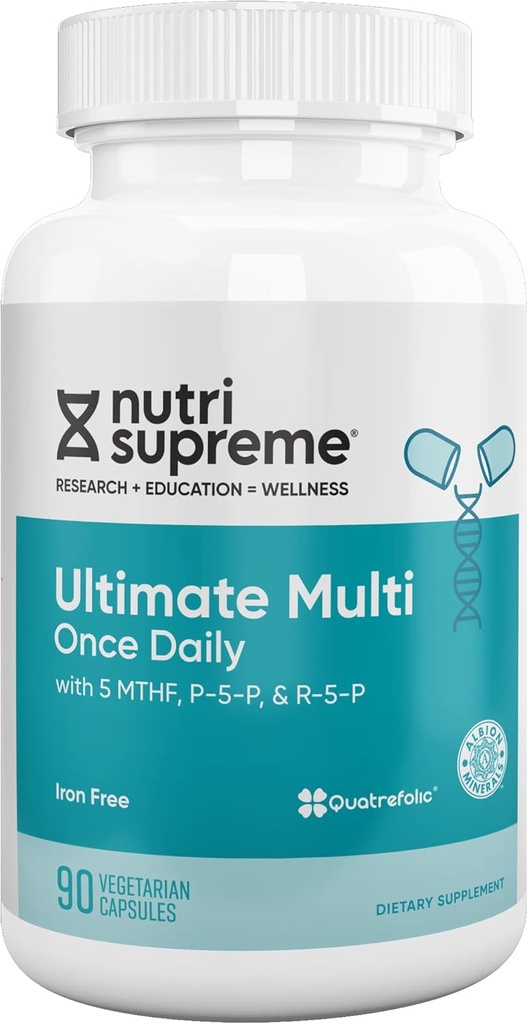 Nutri Supreme Ultimate Multivitamin για άνδρες και γυναίκες, με πάνω από 20 βιταμίνες και ορυκτά, ημερήσιο συμπλήρωμα διατροφής για την υποστήριξη του ανοσοποιητικού, Kosher, χορτοφαγική 90 ημέρες προσφοράς