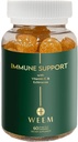 WEEM Ανοσολογική υποστήριξη Gummies - Βιταμίνη C - Ψευδάργυρος - Echinacea - Υποστήριξη συστήματος υγείας - Εναλλακτική για χάπια, χωρίς γλουτένη, Φυσικό συμπλήρωμα για παιδιά και ενήλικες - 1 συσκευασία