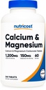 Nutricost Ασβέστιο & Μαγνήσιο Ανθρακικό 240 Δισκία, 1200mg Ca & 150mg Mg ανά Σερβίρισμα, 60 Σερβιέτες- Χωρίς γλουτένη, Μη ΓΤΟ