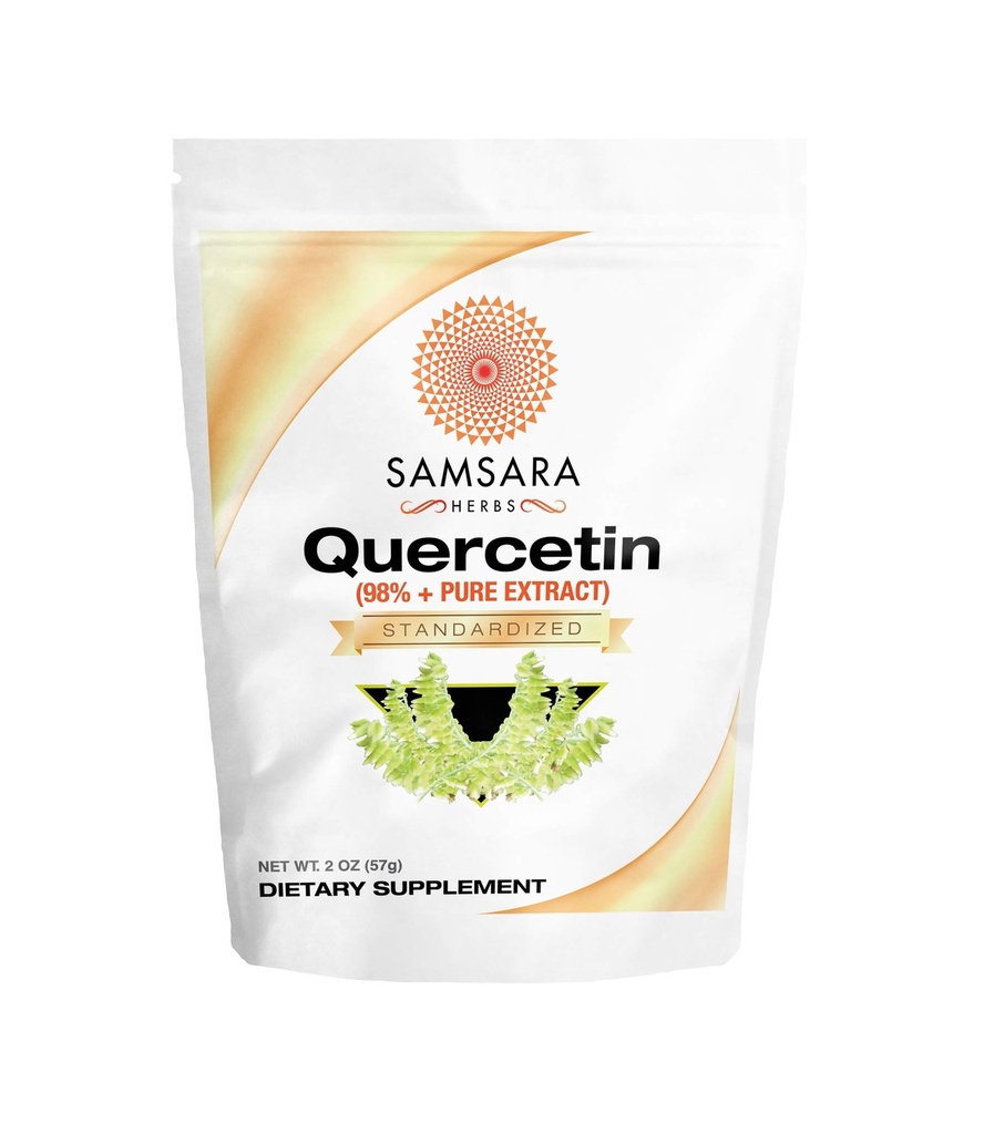 Samsara Herbs Quercetin 98%+ Pure Extract Powder (2oz/57g) - Equal to 114 x 500mg Capsules