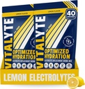 Vitalyte Ηλεκτρολυτικό Ποτό σε σκόνη Μίγμα, Ισοτονικό Ηλεκτρολυτικό Μείγμα Ενυδάτωσης, Χωρίς Γλουτένη Μετα Εκγύμναση Σκόνης, Συσκευασία των 2, 35 oz. Καθεμιά, Λεμονάδα