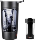 SQUATZ 22 Oz ηλεκτρικό μπουκάλι shakeer - επαναφορτιζόμενη αυτόματη πρωτεΐνη Shake Blender Flask, Leak-proof & Easy to Clean, Smooth Drink in 15 Seconds, Ιδανικό για το γυμναστήριο Shakes, Coffee, Milkshakes (Μαύρο)