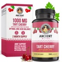 Αρχαίες κάψουλες Bliss Tart Cherry, Φλεγμονή & Κοινό συμπλήρωμα υποστήριξης για άνδρες & γυναίκες, συμπλήρωμα Tart Cherry για την υποστήριξη της πέψης, ύπνου & ζωτικότητα (120 κάψουλες)