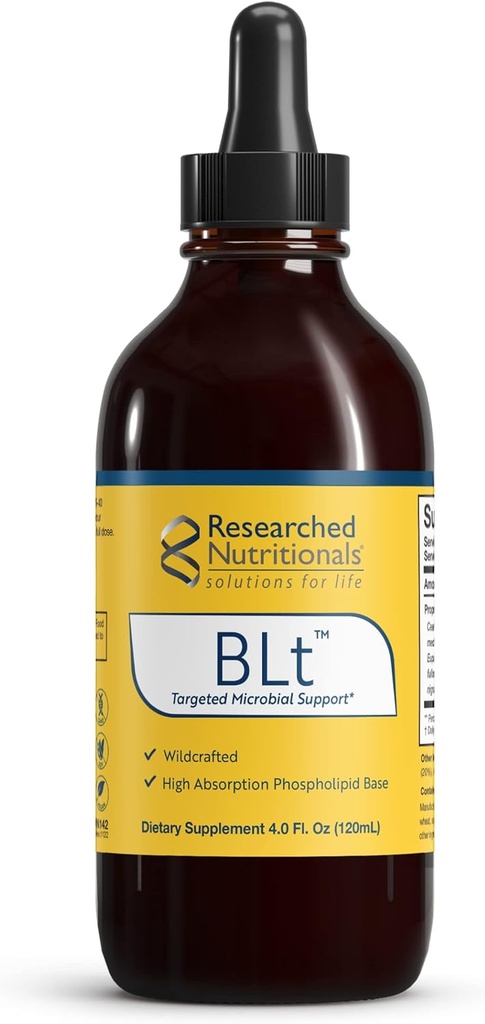 Ερευνητικά Διατροφικά BLT - Advanced Microbial Support - Black Walnut Hull, Boneset Herb, Sarsaparilla & Lomatium Tincture - Φωσφολιπίδια Συγκρότημα Παράδοσης για Μέγιστη Απορρόφηση (4 fl oz)