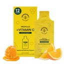 Propolis Liposomal Vitamin C by Beekeeper's Naturals, 1000mg Vitamin C, Propolis & Organic Honey, Υπερτροφοδοτούμενη Ανοσολογική Υποστήριξη & Αυξημένη Βιοαπορρόφηση, 12 Ct