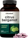 NatureBell Citrus Bergamot 5,000 mg Equivalent, 240 Veggie Capsules | Extra Strength 25:1 Fruit Extract – High Antioxidant Level – Heart & Immune Support Supplement – Vegan, Non-GMO