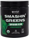 MASF Smashin' Greens Superfood Blend NSF Sport, Super Greens Digestive Health, Spirulina, Chlorella, Bloat Relief, 8.47 Ounce (Pack of 1)