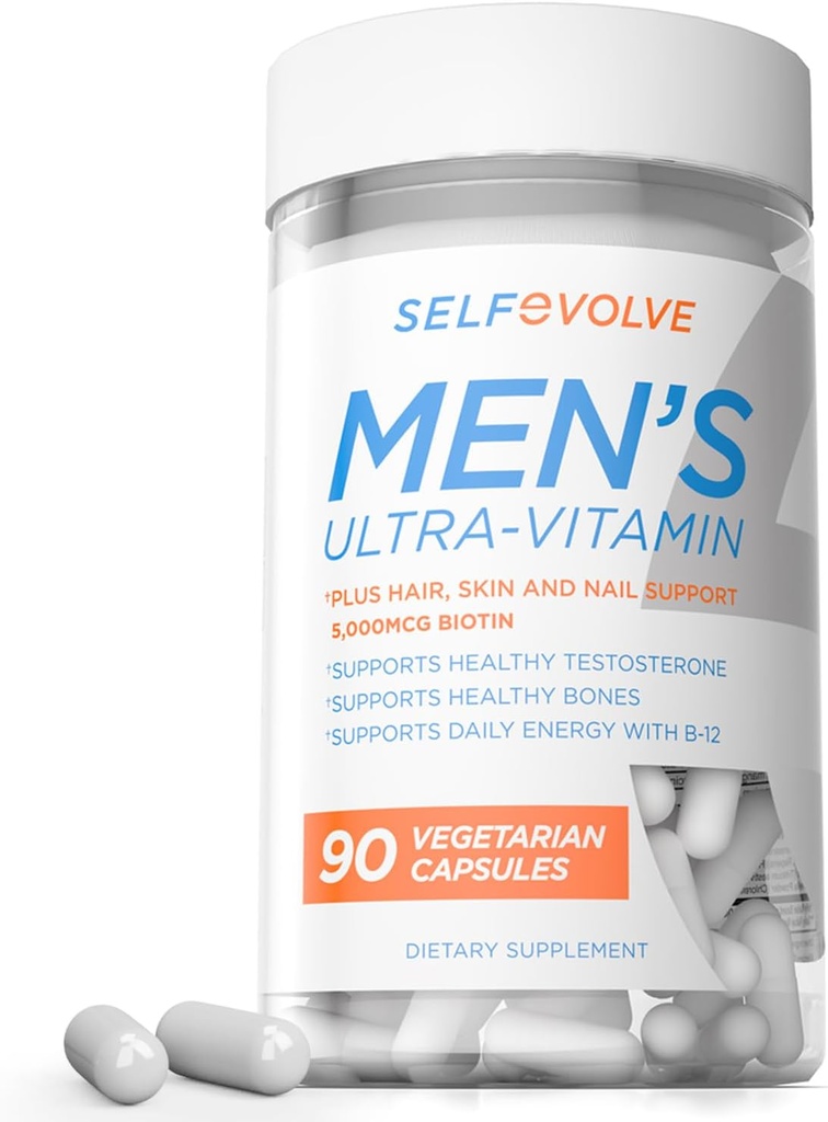 Ανδρική πολυβιταμίνη Ultra-Vitamin - Μια ολοκληρωμένη ανάμειξη των βασικών θρεπτικών συστατικών με Elderberry, βιταμίνη C, ψευδάργυρος, και βιταμίνη D σε 90 κάψουλες χορτοφάγων για μια βολική 30-ημέρα προσφοράς