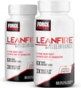FORCE FACTOR LeanFire με Next-Gen SLIMVANCE, 2-πακέτο, Advanced χάπια ενέργειας με βιταμίνες Β και καφεΐνη για την ενίσχυση του μεταβολισμού, την ενίσχυση της εστίασης, και τη βελτίωση της απόδοσης προπόνησης & καταλληλότητας, 120 κάψουλες